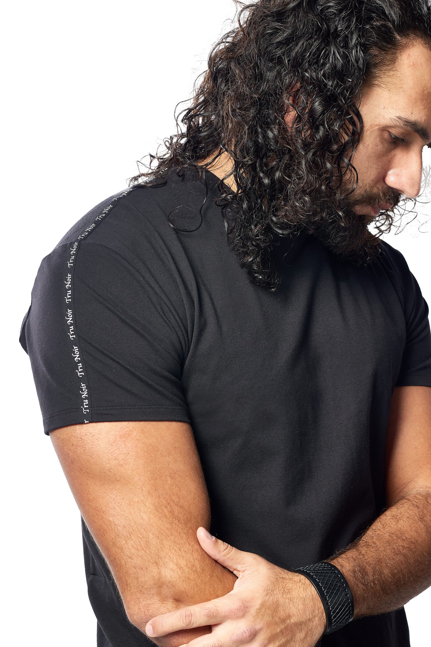 Black tee shirt with hidden side pockets