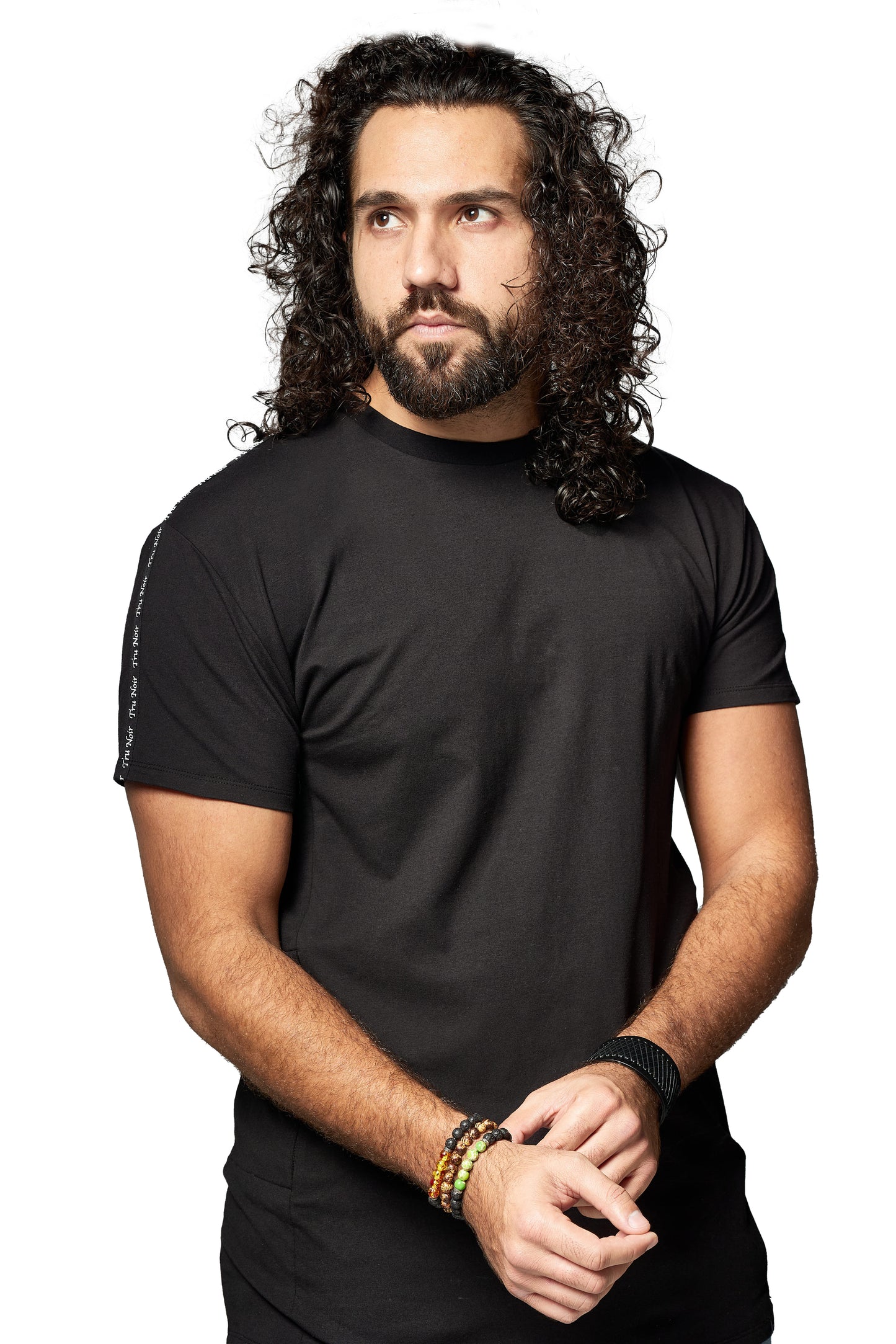 Black tee shirt with hidden side pockets